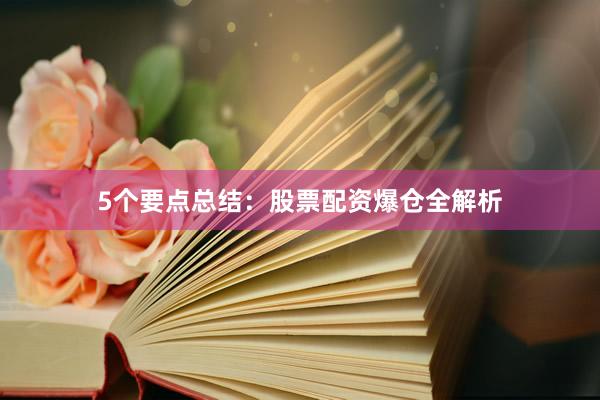 5个要点总结：股票配资爆仓全解析