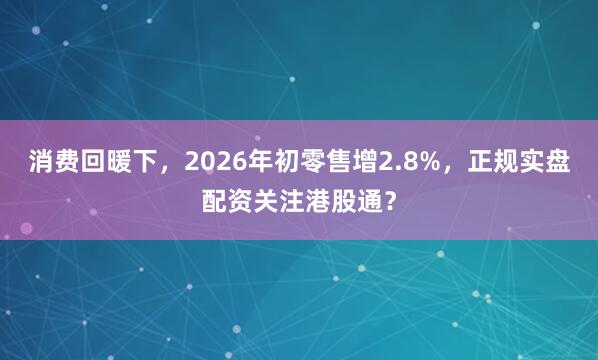消费回暖下，2026年初零售增2.8%，正规实盘配资关注港股通？